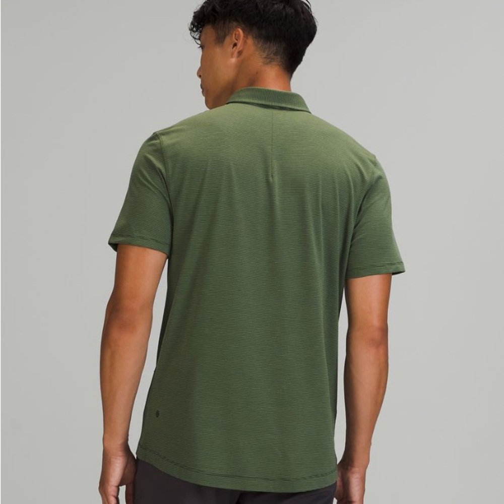 Lululemon Evolution Polo in Tonka Stripe Rainforest Green Green Twill size XL - Picture 3 of 9